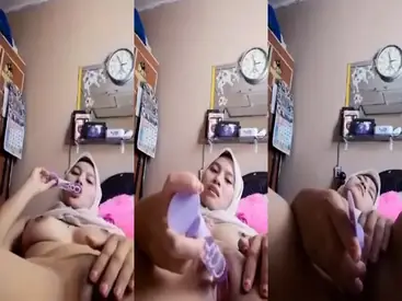 Bokep Jilbab Ukhti Cantik Ketagihan Colmek Kost